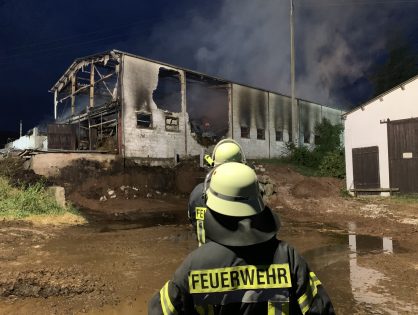 Brand auf Gresaubacher Bauernhof